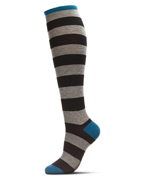 Soft Shaded Stripes Cashmere Blend Knee High