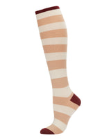 Soft Shaded Stripes Cashmere Blend Knee High