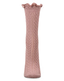 Ruffle Pointelle Crew