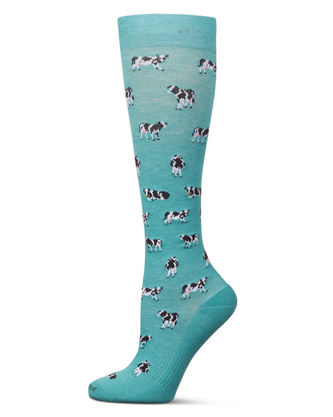 Cows Bamboo Graduated Compression Knee High Sock
