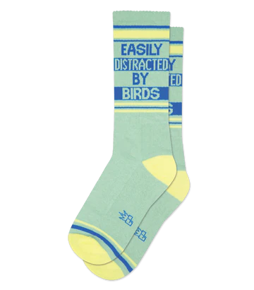 Easily Distracted By Birds Unisex Gym Crew Socks