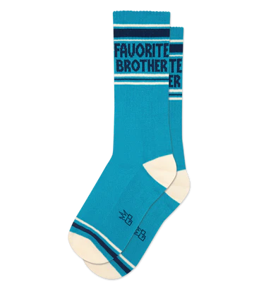 Favorite Brother Unisex Gym Crew Socks