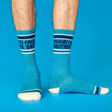 Favorite Brother Unisex Gym Crew Socks
