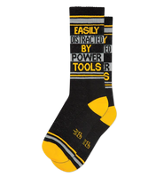 Easily Distracted By Power Tools Unisex Gym Crew Socks