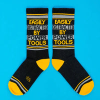 Easily Distracted By Power Tools Unisex Gym Crew Socks