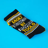 Easily Distracted By Power Tools Unisex Gym Crew Socks