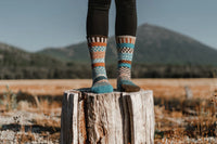 Walnut Wool Crew Socks 