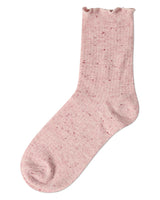 Vintage Ribbed Multi-Flecked Lettuce Edge Crew
