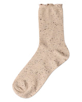 Vintage Ribbed Multi-Flecked Lettuce Edge Crew
