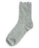 Vintage Ribbed Multi-Flecked Lettuce Edge Crew