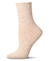 Vintage Ribbed Multi-Flecked Lettuce Edge Crew