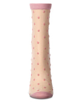 Sheer All-Over Polka Dot Ankle Sock