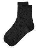 Sheer All-Over Polka Dot Ankle Sock