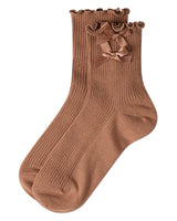 Cotton Rich Lettuce Edge Bow-Trimmed Ankle Sock