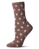 Polka Dot Non-Skid Lavender Infused Cozy Spa Crew Sock