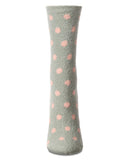 Polka Dot Non-Skid Lavender Infused Cozy Spa Crew Sock