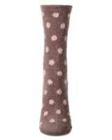 Polka Dot Non-Skid Lavender Infused Cozy Spa Crew Sock