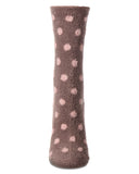 Polka Dot Non-Skid Lavender Infused Cozy Spa Crew Sock