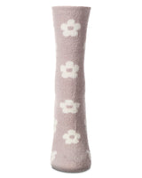 Daisies Non-Skid Lavender Infused Cozy Spa Crew Sock