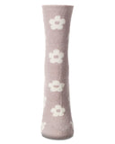 Daisies Non-Skid Lavender Infused Cozy Spa Crew Sock