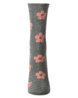 Daisies Non-Skid Lavender Infused Cozy Spa Crew Sock