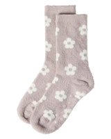 Daisies Non-Skid Lavender Infused Cozy Spa Crew Sock