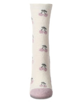 Cherries Non-Skid Lavender Infused Cozy Spa Crew Sock
