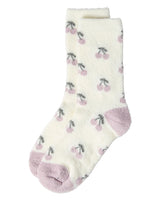Cherries Non-Skid Lavender Infused Cozy Spa Crew Sock