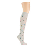 Fancy Floral Knee High Compression Socks