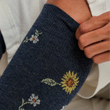 Ditsy Sunflower Knee High Compression Socks