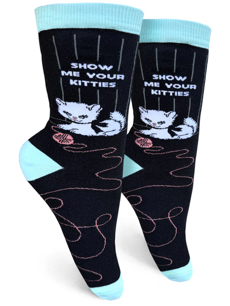 Show Me Your Kitties Crew Socks