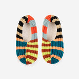 Patchwork Stripe Rib Slippers