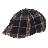 Faux Wool Plaid Men’s Driver Cap
