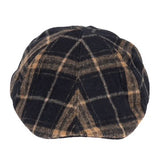 Faux Wool Plaid Men’s Driver Cap