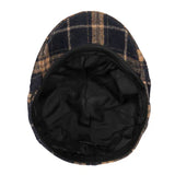 Faux Wool Plaid Men’s Driver Cap