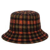 Gala Machine Knit Checkered Bucket Hat