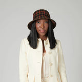 Gala Machine Knit Checkered Bucket Hat