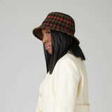 Gala Machine Knit Checkered Bucket Hat