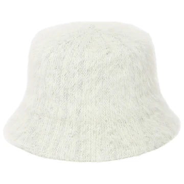 Stevie Faux Fur Bucket Hat with All Over Sequins
