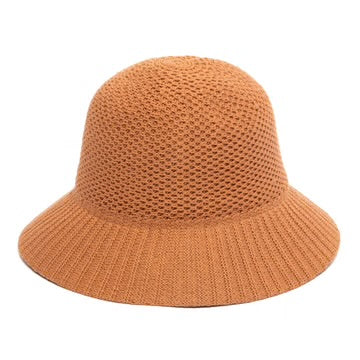 Mixed Pattern Machine Knit Unstructured Bucket Hat