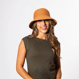 Mixed Pattern Machine Knit Unstructured Bucket Hat