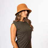 Mixed Pattern Machine Knit Unstructured Bucket Hat