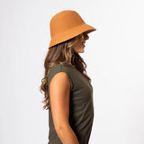 Mixed Pattern Machine Knit Unstructured Bucket Hat