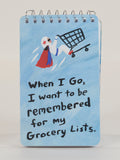 Grocery Lists 3x5 Spiral Notebook