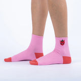 Strawberry Cat Quarter Crew