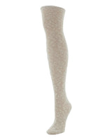 Slub Cable Knit Over The Knee Sock