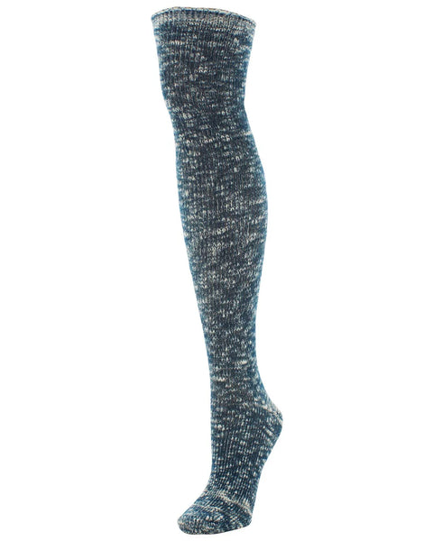 Slub Cable Knit Over The Knee Sock