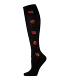 Strawberry Field Bamboo Graduated Compression Knee High Sock