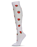Strawberry Field Bamboo Graduated Compression Knee High Sock
