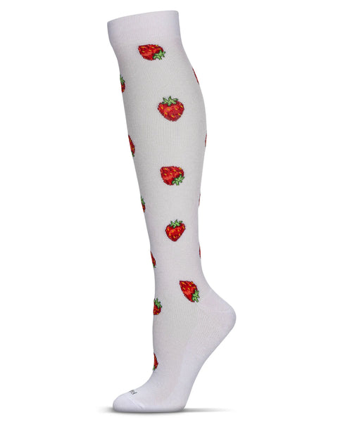 Strawberry Field Bamboo Graduated Compression Knee High Sock